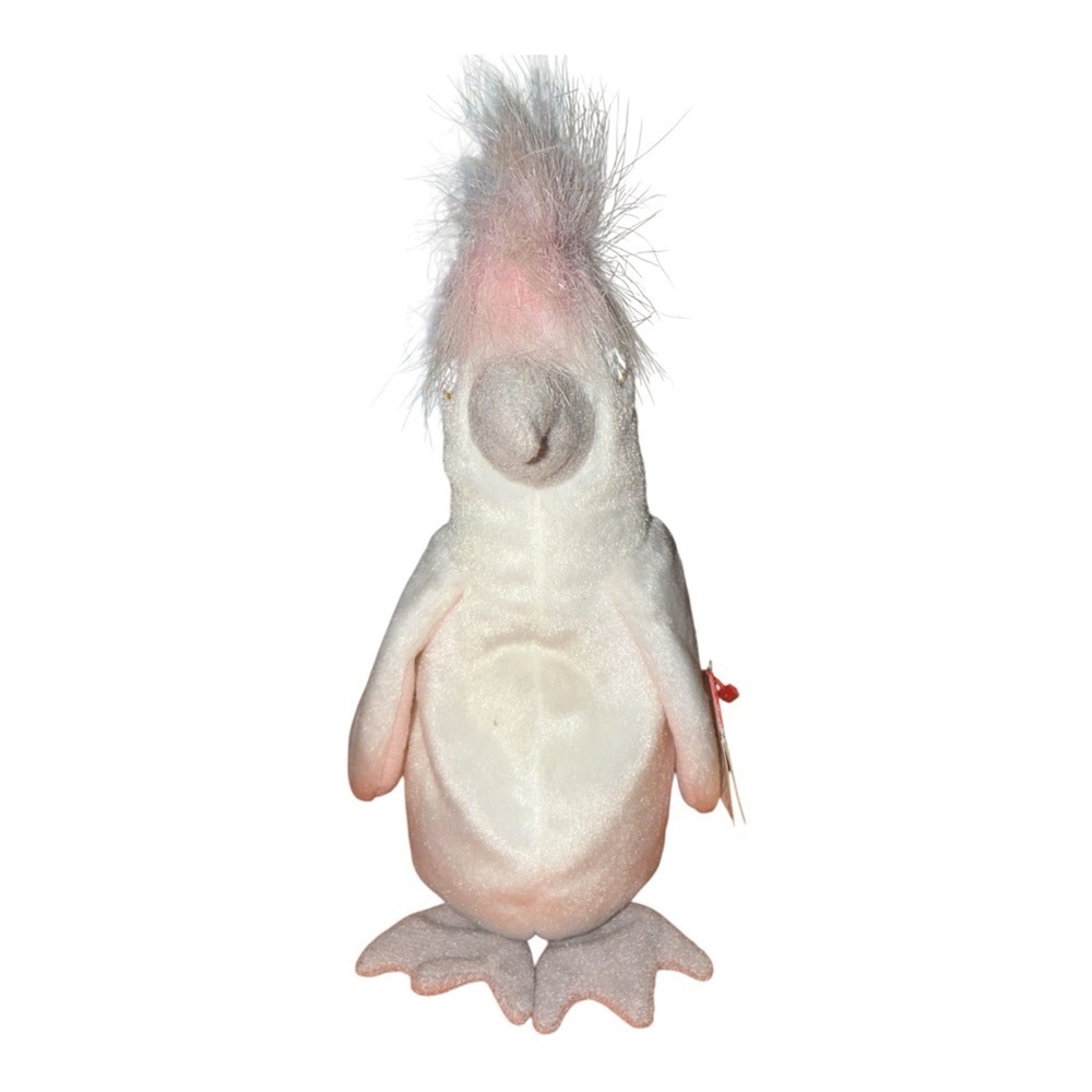 Ty Beanie Babies KuKu Plush - White rare tag errors